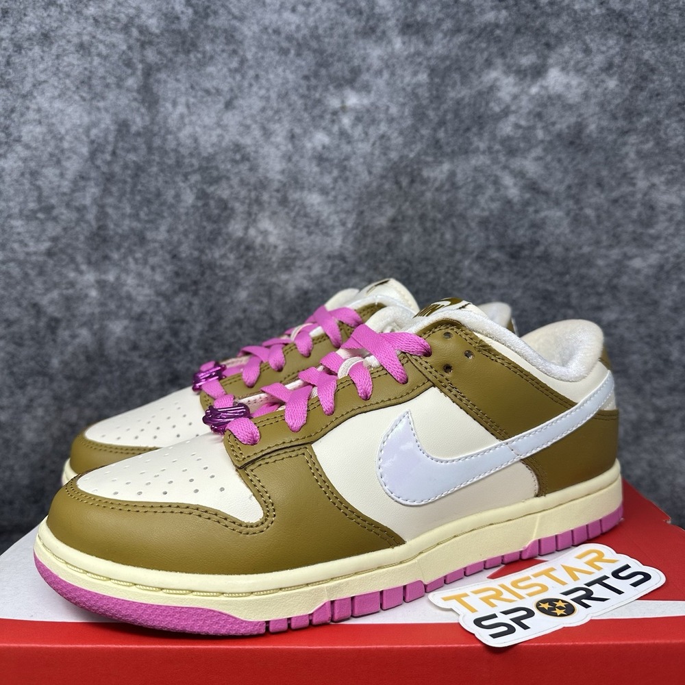 Nike Dunk Low SE Shoes Womens Size 7 Bronzine Pink Dance Pack FD8683-700